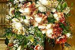 نخ و نقشه تابلو فرش گل و گلدان يگانه فراز تبريز