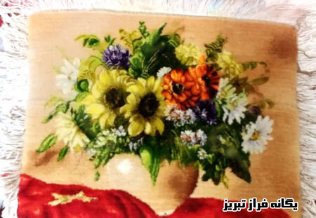 نخ و نقشه تابلو فرش گل و گلدان-یگانه فراز تبریز
