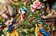 لوازم بافت طرح تابلو فرش گل و بلبل-یگانه فراز