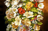 نخ و نقشه تابلو فرش گلدان رومیزی یگانه فراز تبریز