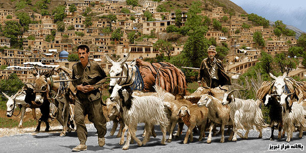 نخ و نقشه تابلو فرش بازگشت از چراگاه-ارسال رایگان